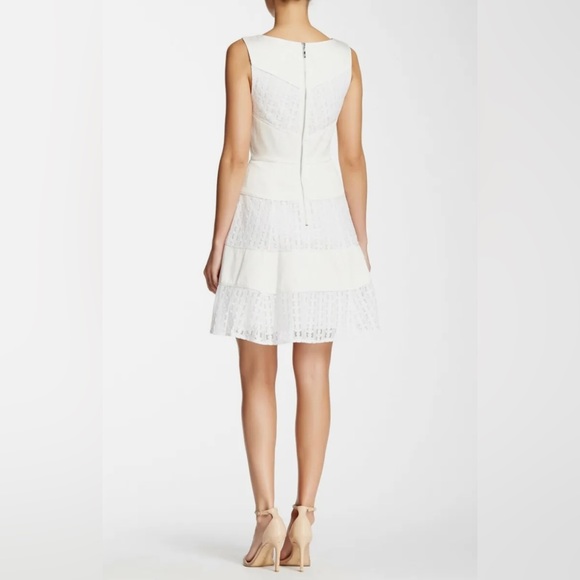 NWT Jessica Simpson white cotton and lace panel dress - Picture 11 of 11